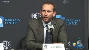 Sean Marks addressing the media