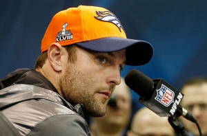 Wes Welker, Denver Broncos wide receiver, at Super Bowl Media Day 2014