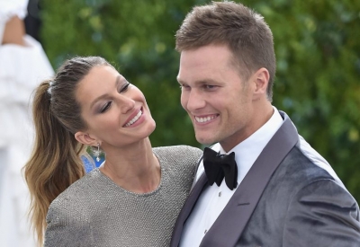 Gisele Bundchen and husband Tom Brady at the Met Gala in New York City, May 1, 2017.