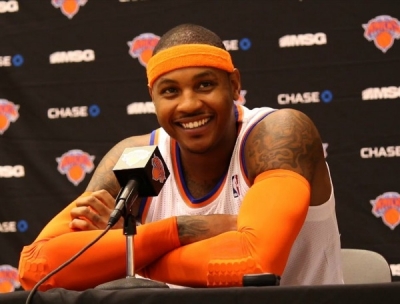 Carmelo Anthony at New York Knicks Media Day