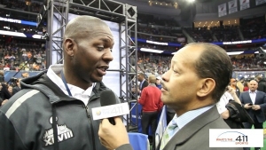 Sam Garnes, assistant defensive back coach, Denver Broncos, at Super Bowl Media Day 2014.