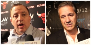 Photo from Left to right: Former Chicago Bulls head coach Tom Thibodeau and John Calipari, University of Kentucky Men&#039;s Basketball Coach