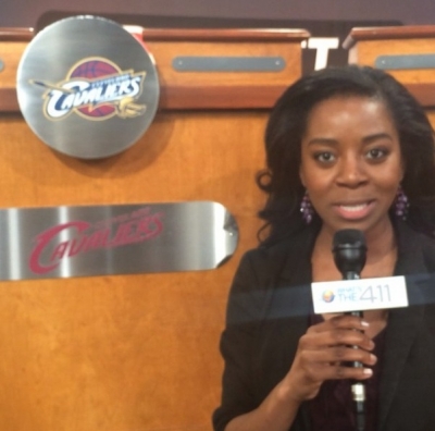 Bianca Peart at 2014 NBA Draft Lottery