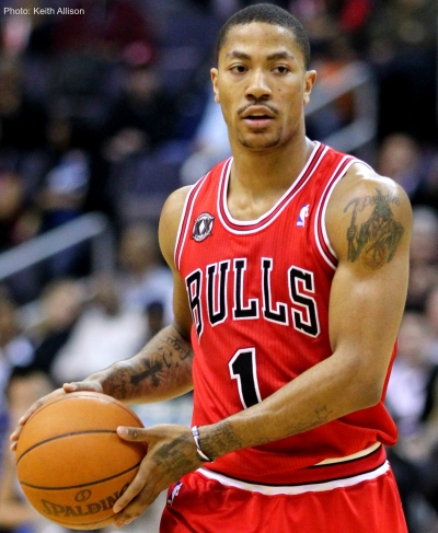 Chicago Bulls guard Derrick Rose